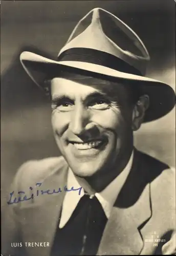 Ak Schauspieler Luis Trenker, Portrait mit Hut