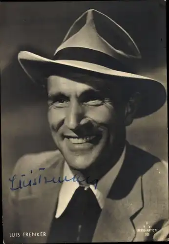 Ak Schauspieler Luis Trenker, Portrait mit Hut