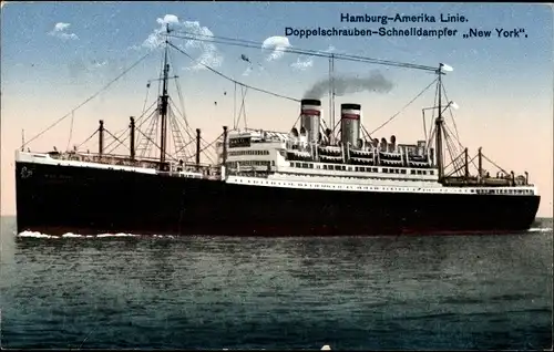 Ak HAPAG, Doppelschrauben Schnelldampfer New York