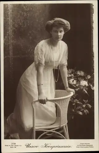 Ak Kronprinzessin Cecilie von Preußen, Portrait, Liersch 3738