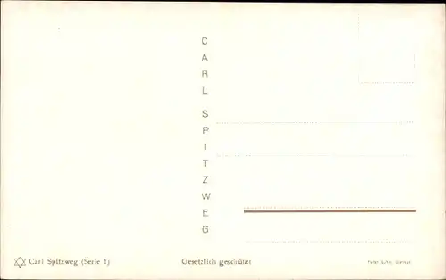 Künstler Ak Spitzweg, C., Liebespaar, Spaziergang