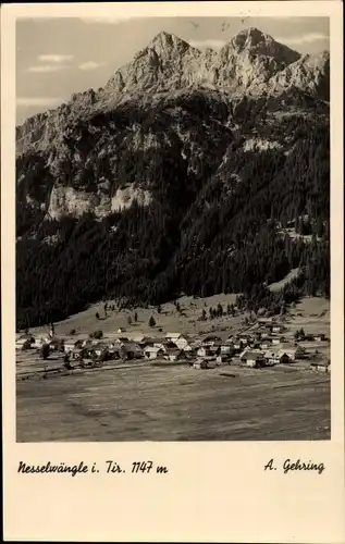 Ak Haller Nesselwängle in Tirol, Gesamtansicht, Berg