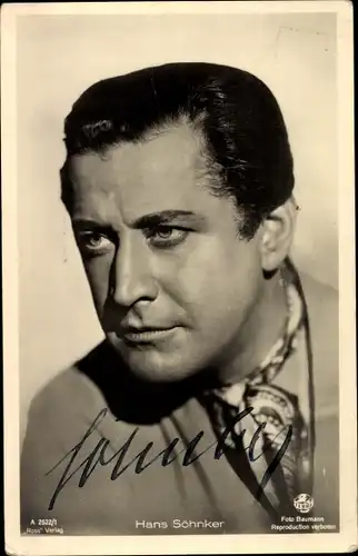 Ak Schauspieler Hans Söhnker, Portrait