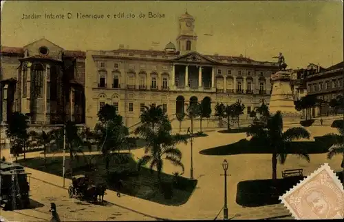 Ak Portugal, Jardim Intante D. Henrique e edificio da Bolsa