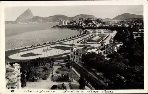 Ak Rio de Janeiro Brasilien, Jardim de Praca Paris