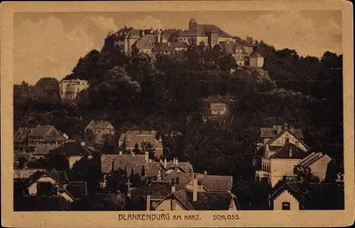Ak Blankenburg am Harz, Teilansicht, Schloss