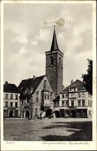 Ak Erfurt in Thüringen, Wenigemarkt, Aegidienkirche