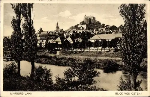 Ak Marburg an der Lahn, Teilansicht, Osten