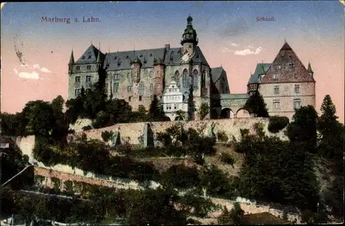 Ak Marburg an der Lahn, Schloss