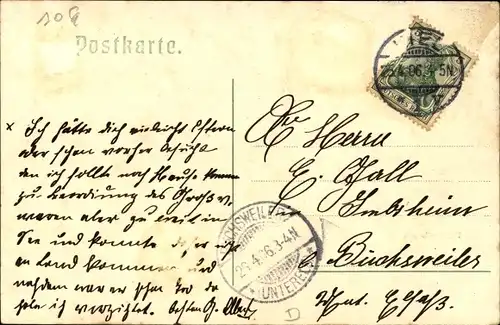 Passepartout Ak Düsternbrook Kiel, Küssendes Paar, Seemann