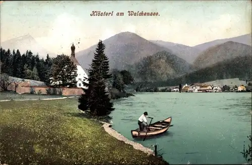 Ak Kochel am See in Oberbayern, Klösterl am Walchensee