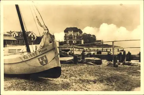 Ak Ostseebad Kühlungsborn, Ostseestrand, Boot Möwe