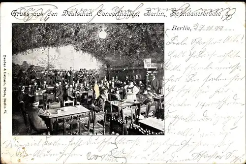 Ak Berlin Spandau, Deutsche Konzerthalle, Spandauerbrücke