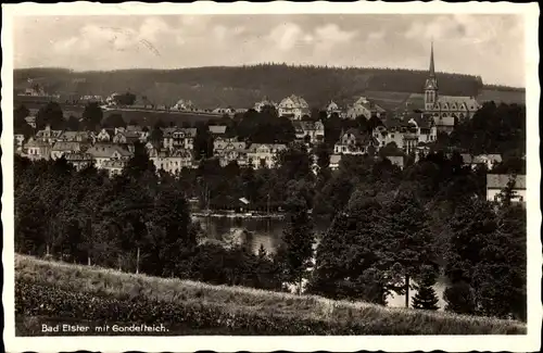 Ak Bad Elster im Vogtland, Teilansicht, Gondelteich