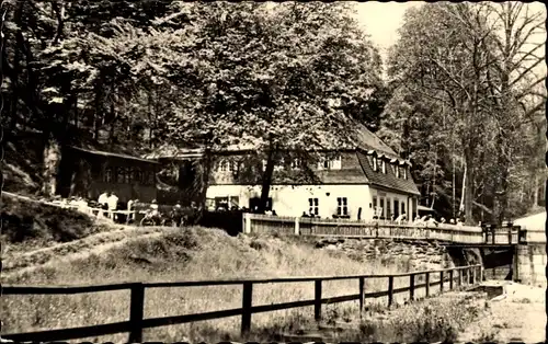 Ak Bockau im Erzgebirge, HOG Rechenhaus, Floßgraben