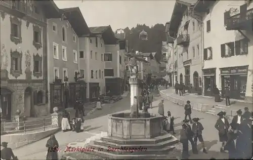 Ak Berchtesgaden in Oberbayern, Marktplatz
