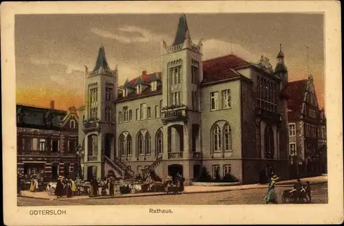 Ak Gütersloh in Westfalen, Rathaus