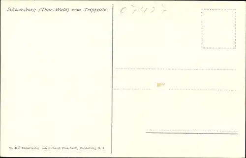 Ak Schwarzburg in Thüringen, Panorama vom Trippstein aus
