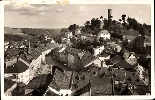 Ak Lobenstein in Thüringen, Blick vom Kirchturm auf die Stadt, Teilansicht