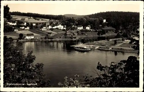 Ak Saaldorf Bad Lobenstein in Thüringen, Am Stausee der Bleiloch-Saaletalsperre