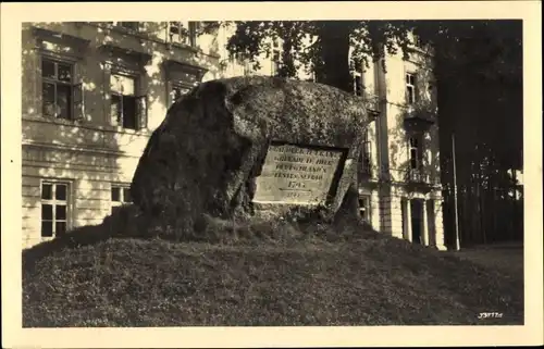 Ak Seebad Heiligendamm Bad Doberan, Gründungsgedenkstein, Friedrich Franz