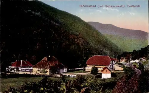 Ak Posthalde Breitnau im Schwarzwald, Höllental