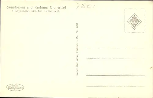 Ak Glotterbad im Schwarzwald, Panorama Oberglottertal