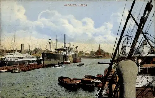 Ak Hamburg Mitte Altstadt, Hafen