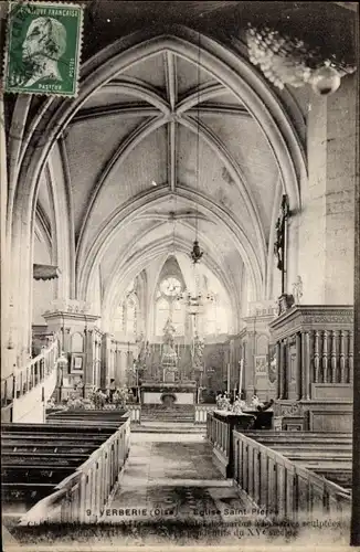 Ak Verberie Oise, Eglise Saint-Pierre