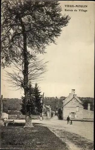 Ak Vieux Moulin Oise, Entree du Village