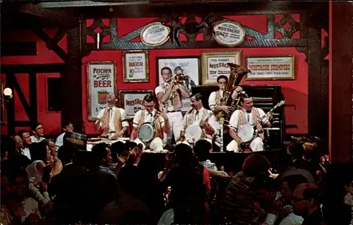 Ak Musikband Your Father's Moustache, Konzert, Bühne, Musikinstrumente