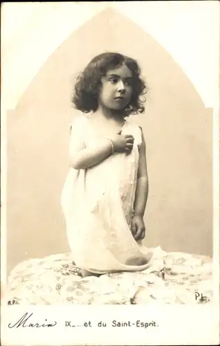 Ak Portrait eines Mädchens in weißem Kleid