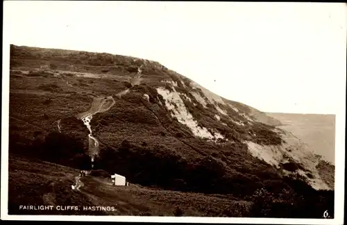 Ak Hastings East Sussex England, Fairlight Cliffs