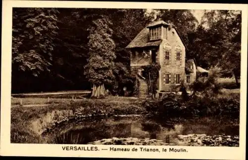 Ak Versailles Yvelines, Hameau de Trianon, le Moulin