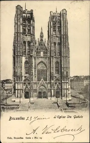Ak Bruxelles Brüssel, Kirche Ste. Gudule