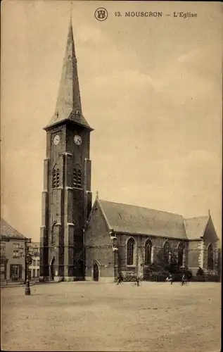 Ak Mouscron Wallonien Hennegau, Kirche