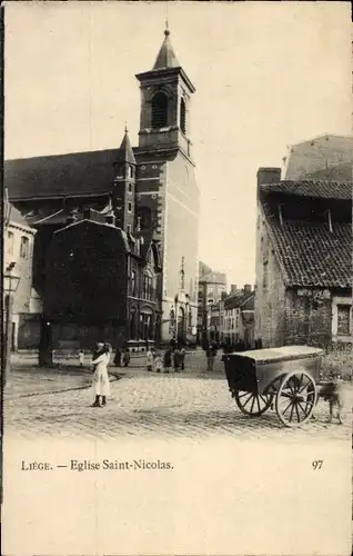 Ak Liège Lüttich Wallonien, Kirche Saint Nicolas