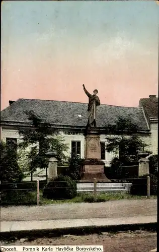Ak Choceň Chotzen Region Pardubice, Pomnik Karla Havlicka Borovskeho