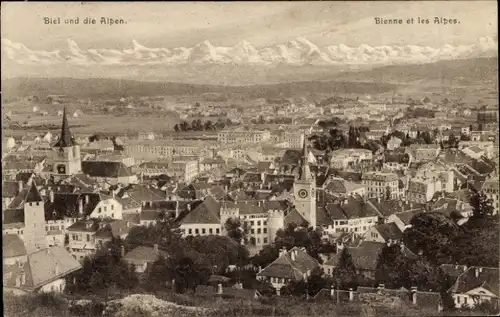 Ak Biel Bienne Kt. Bern, Gesamtansicht