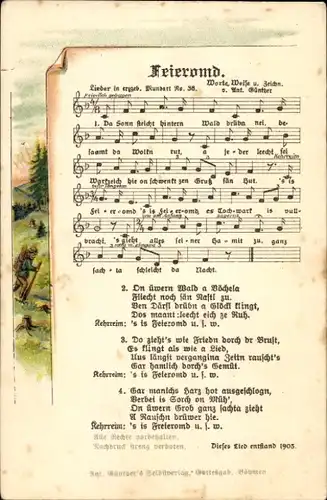 Lied Ak Feieromd, Anton Günther