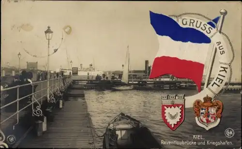 Wappen Ak Kiel, Reventloubrücke, Kriegshafen