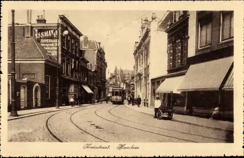 Ak Haarlem Nordholland Niederlande, Kruisstraat, Straßenbahn