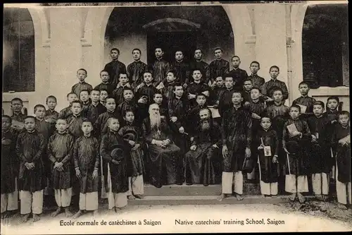 Ak Saigon Cochinchine Vietnam, Ecole normale de catechistes, Native catechists' training School