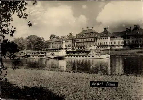 Ak Dresden Pillnitz, Schloss Pillnitz, Elbdampfer