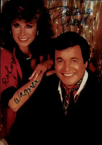 Ak Schauspieler Robert Wagner, Schauspielerin Stephanie Powers, Portrait