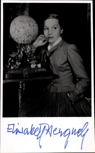 Foto Schauspielerin Elisabeth Bergner, Portrait, Autogramm