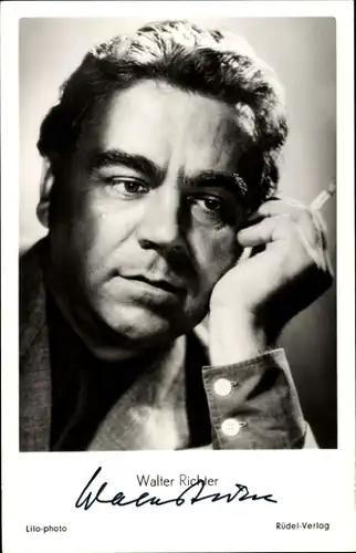 Ak Schauspieler Walter Richter, Portrait, Autogramm