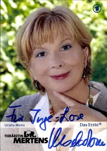 Ak Schauspielerin Ursela Monn, Portrait, Autogramm