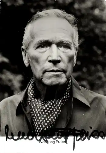 Ak Schauspieler Wolfgang Preiss, Portrait, Autogramm