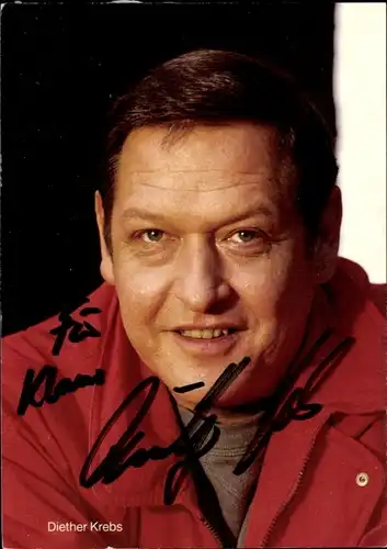 Ak Schauspieler Diether Krebs, Portrait, Autogramm